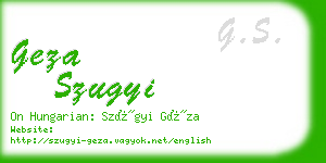 geza szugyi business card